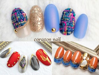 コラソンネイル(corazon nail)の写真/《持ち込みOK◎》短くてもとびきりオシャレで可愛い♪豊富なデザインはフォトギャラをチェック!