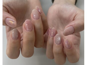ハンドワークネイル(handworknail)/ちゅるんピンクネイル