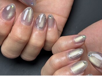 アレーズネイル 新潟店(Alaise Nail)/パープルグレーマグネット