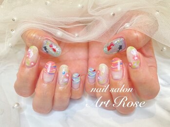 ネイルサロンアンドネイルスクールアートローズ 町田店(Art Rose)の写真/低料金大人気！9種類から選べる定額の流行りのデザイン！迷ったらこれ♪お色変更可能