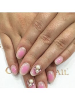 クリスタルネイル ボンベルタ橘店(CRYSTAL NAIL)/ワンカラー×チーク