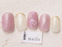 アイネイルズ 渋谷店(I nails)/ピンクハートお花