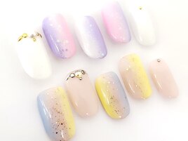 ワンカラー+縦グラデーション