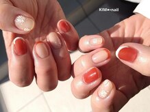 ケイアイエムネイル(KIM nail)/flower×french♪