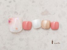 アイネイルズ 横浜EAST店(I-nails)/カラフル桜フットネイル