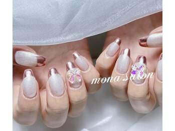 モナサロン(Mona salon)/ミラーフレンチ　リボン