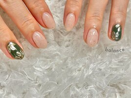 ミラーフラワーネイル