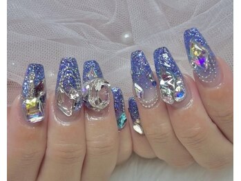 ネイルマフィア 新宿(NAIL MAFIA)/オーロラビジュー盛り☆