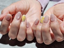 ネイルアン 下中野店(Nail Ann)/ワンカラープラス　ミモザネイル