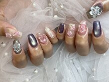 プラス セカンド(Plus 2nd)/立体フラワー春ネイル♪