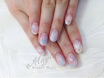 ネイルサロン ビューティーマジック 川口店/ パステルマーブルネイル