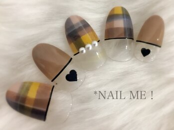 ネイルミー(nail me!)/秋チェックネイル