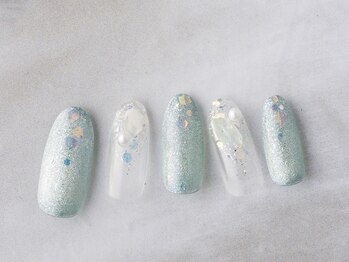 ネイルプラザ 河原町OPA店(NAIL PLAZA)/ブルー×クリアネイル☆