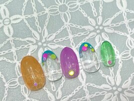 フレンチ×ホロ×シアーネイル