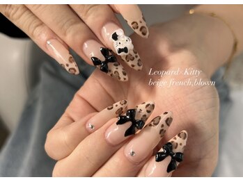 リン 恵比寿(RiN.)/レオパード 韓国ネイル chinami