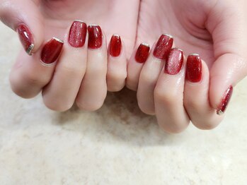 トランク ネイル(trunc nail)/マグネットネイル+ラメライン☆