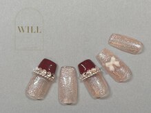 ネイルサロン ウィル 恵比寿(will)/ボルドーリボンネイル