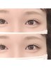 【初回】フラットラッシュ100本＋下まつ毛パーマ　￥10000→