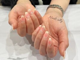 チークネイル×ストーン×春