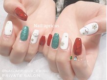 ネイルアプリクス 恵比寿(Nail apricus EBISU)/クリスマス◆雪だるま ¥10060