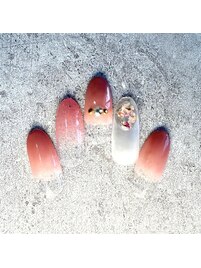 春グラデーションネイル