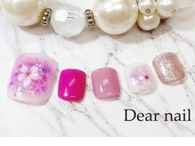 ディア ネイル(Dear nail)/フット桜×チークネイル