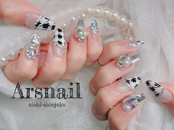 アルスネイル(Ars nail)/モノトーン千鳥柄ネイル