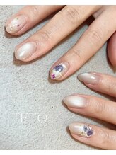 テト ネイルアンドアート 岐阜茜部(TETO)/マグネット+フラワーシール