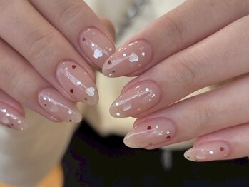 ホログラムハートネイルガーリー