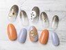 おすすめ新クーポン★【オフ無料】シンプルハロウィンネイル★¥6990