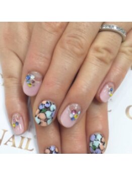 クリスタルネイル ボンベルタ橘店(CRYSTAL NAIL)/フラワーネイル
