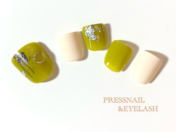 プレス ネイルアンドアイラッシュ(PRESS NAIL&EYELASH)/ピスタチオカラー♪フット