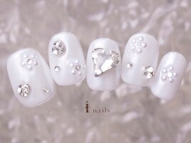 ホワイトハートネイル10480円