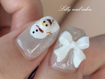 リリー(Lilly)/雪だるまネイル