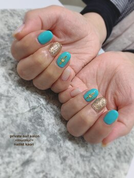 プライベート ネイルサロン マーマ(murmur)/ターコイズネイル