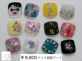 【￥6,800 フット親指アート】
