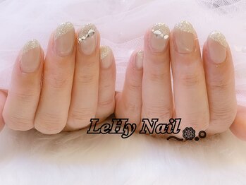 レヒネイル(LeHy nail)/ラメフレンチネイル
