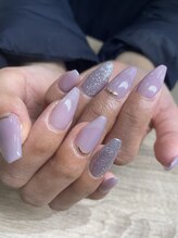 エーナイン イオン一関店/パープルフラッシュネイル