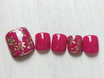 ナビネイル(Nabi nail)/ミラーフラワーネイル