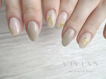 ヴィヴィアン ネイル(Vivian nail)/ミモザネイル　春カラー