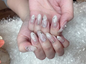 レアネイル 新宿(le'a nail)/雪の結晶ネイル