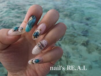 ネイルズリアル(nail's REAL)の写真/フィルイン専門店で叶える華やかなトレンドデザインで理想の指先へ♪持ち込みデザインも大歓迎◎