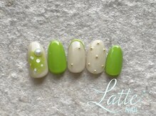 ラテネイル(Latte Nail)/4月定額デザイン　Hand ver．