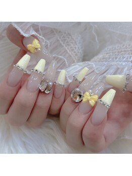 リンドネイル バイ モカ アンド ララ(Lind nail by moca and LaLa)/イエローネイル