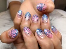 ジュエ(Jouer)/ハイビスカスネイル/夏ネイル