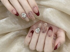 持ち込みシンプルデザインネイル