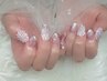 夏大人気のネイルワンピースネイル(ワンピースアート4本)¥11980