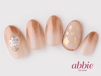 ネイルサロン アビー グランデュオ蒲田店(abbie)/ブラウンミラーグラデ ¥14652