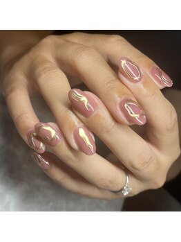 ハジチ(HAZICHI)/ニュアンスミラーネイル