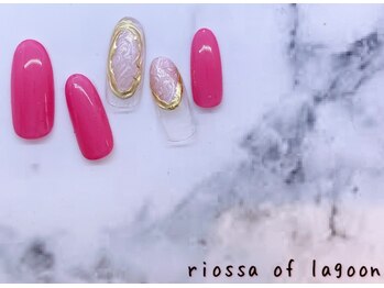 リオッサ オブ ラグーン(RIOSSA of Lagoon)/クリアネイルｘマーブル